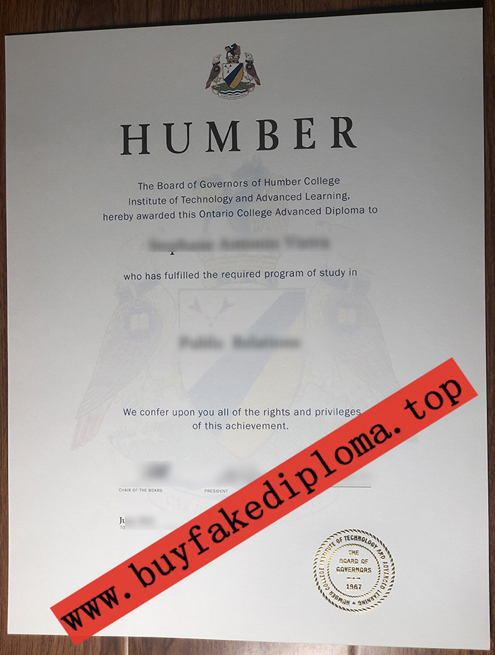 Humber College diploma
